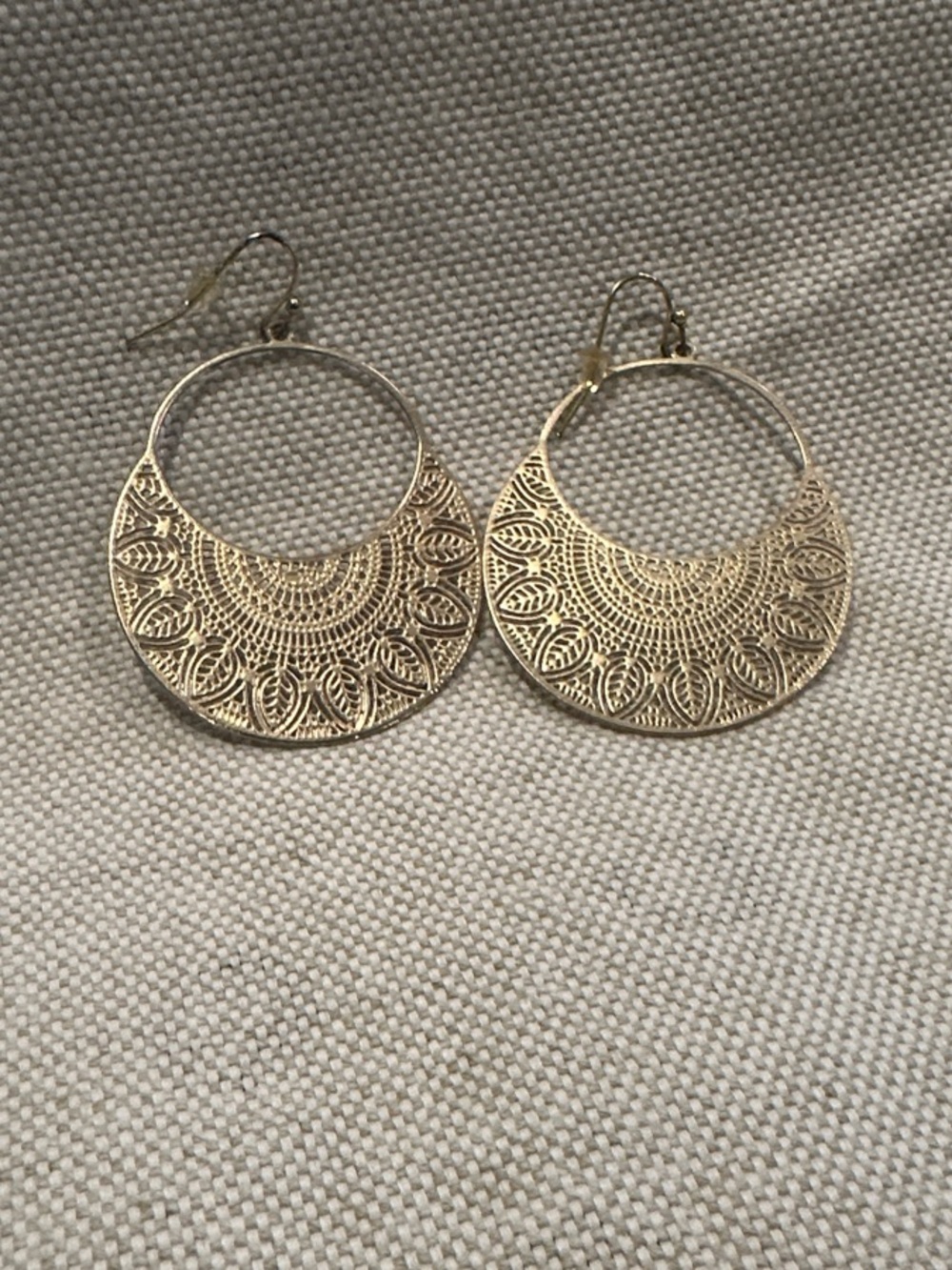 Gold Filigree Hoop Drop Earrings - Elegant Women’s Jewelry